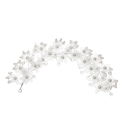 Bridal Flower Hairpiece Handmade Pearl Wedding Headband