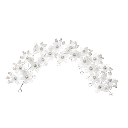 Bridal Flower Hairpiece Handmade Pearl Wedding Headband