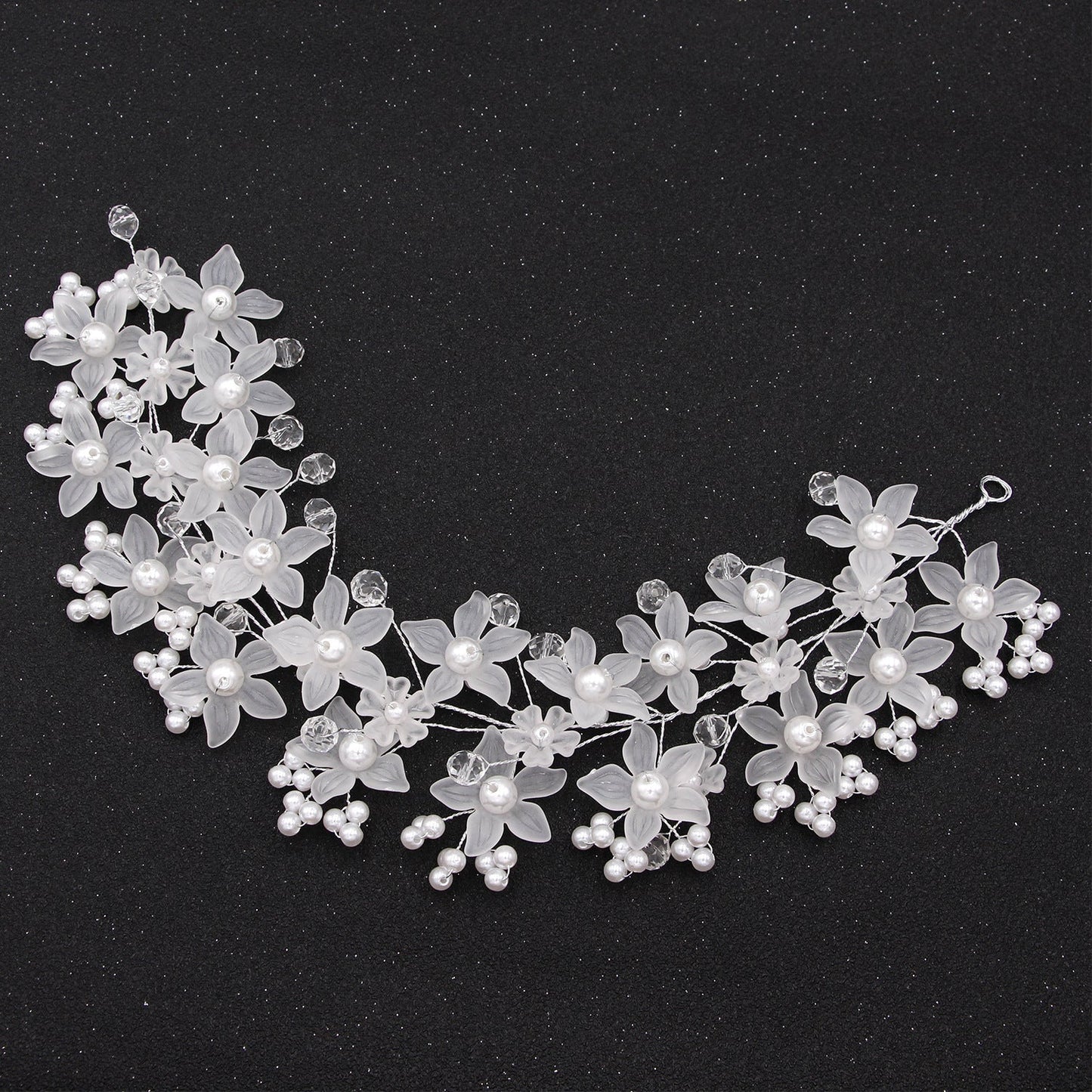 Bridal Flower Hairpiece Handmade Pearl Wedding Headband
