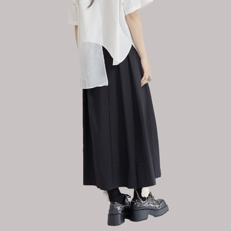 High-Waisted Midi Skirt