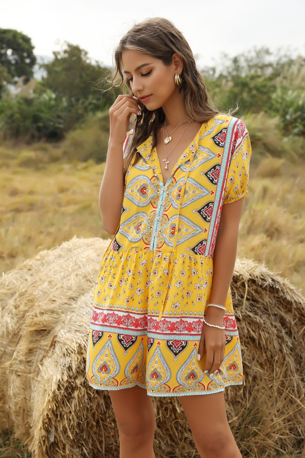 Spring And Summer Women'S New Casual Fashion Loose Printed One-Piece Pants