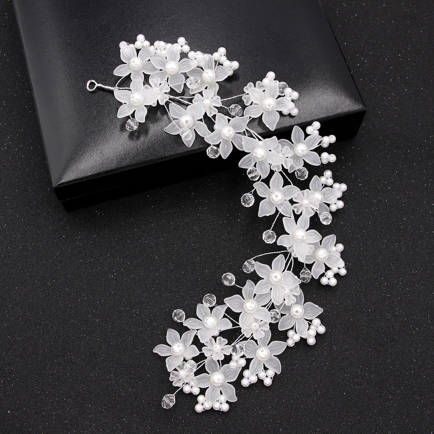 Bridal Flower Hairpiece Handmade Pearl Wedding Headband
