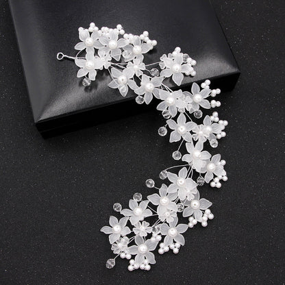 Bridal Flower Hairpiece Handmade Pearl Wedding Headband