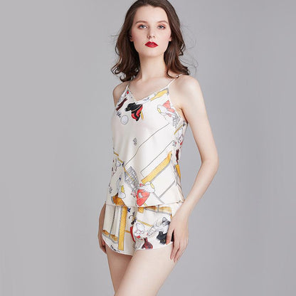 Ice Pajamas Summer Sexy Underwear Thin Cute Elephant Sling Shorts Suit