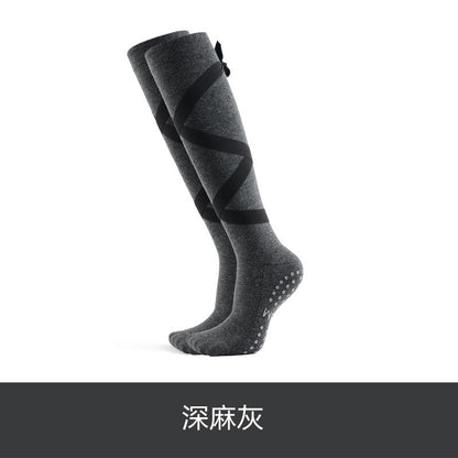 Autumn And Winter Long Tube Fitness Yoga Socks Female High Micro Pressure Anti Slip Bandage Dance Floor Socks