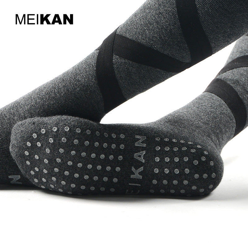 Autumn And Winter Long Tube Fitness Yoga Socks Female High Micro Pressure Anti Slip Bandage Dance Floor Socks