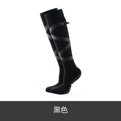Autumn And Winter Long Tube Fitness Yoga Socks Female High Micro Pressure Anti Slip Bandage Dance Floor Socks