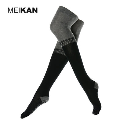 Long Tube Yoga Socks Thigh Socks Antiskid Five Finger Floor Dance Socks Dance