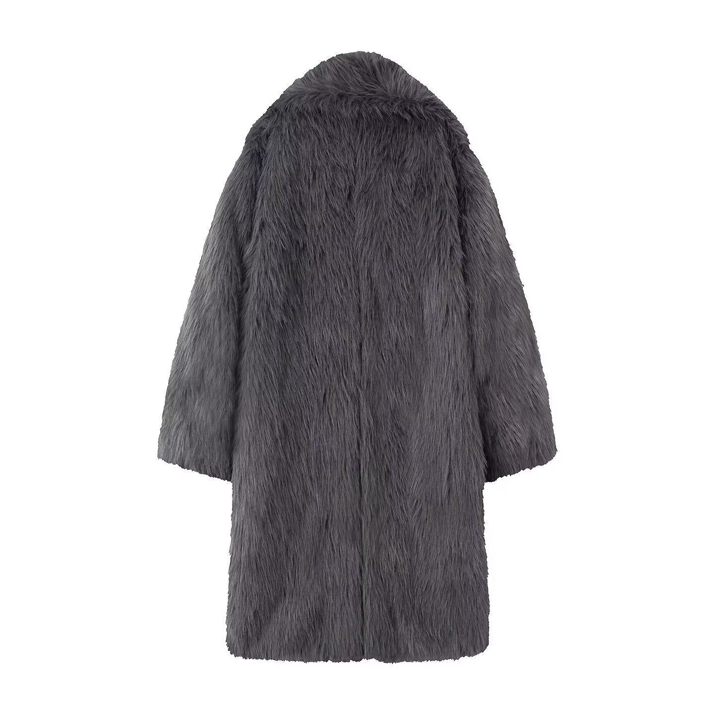 Faux Fur Plush Coat