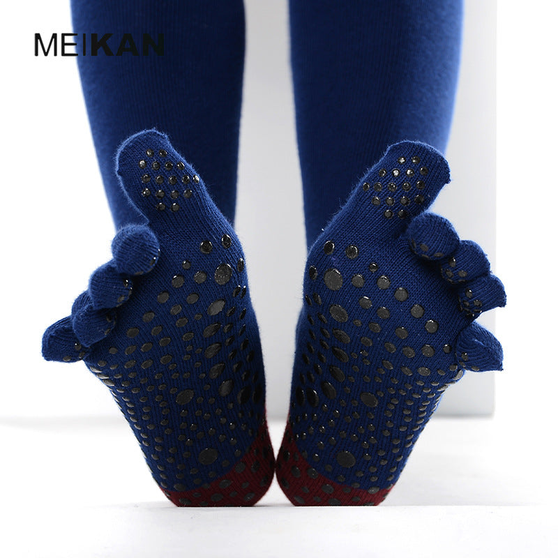 Long Tube Yoga Socks Thigh Socks Antiskid Five Finger Floor Dance Socks Dance