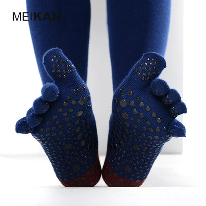 Long Tube Yoga Socks Thigh Socks Antiskid Five Finger Floor Dance Socks Dance