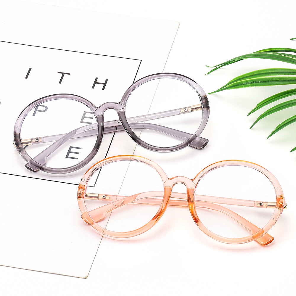 Round Frame Blue Light Blocking Glasses Stylish Casual Optical Frames