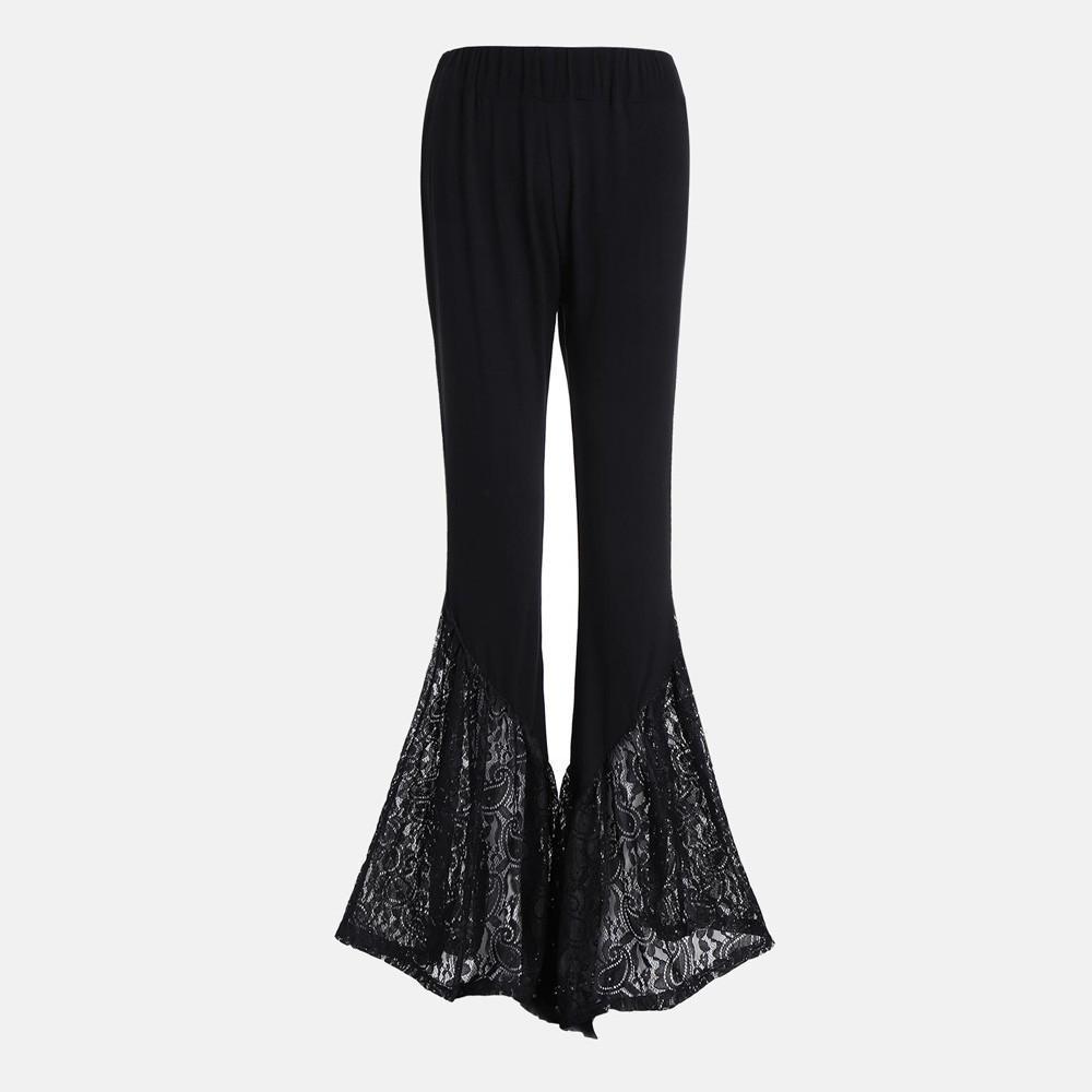 Women'S Knitting Lace Flare Pants