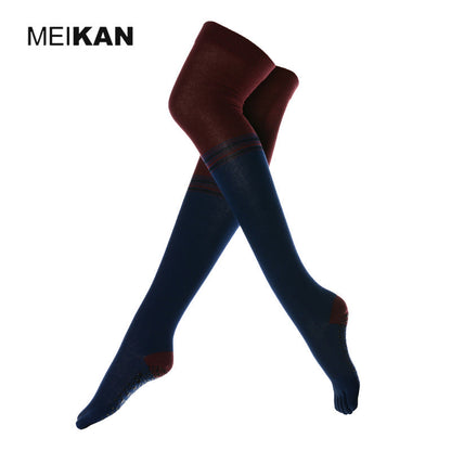 Long Tube Yoga Socks Thigh Socks Antiskid Five Finger Floor Dance Socks Dance