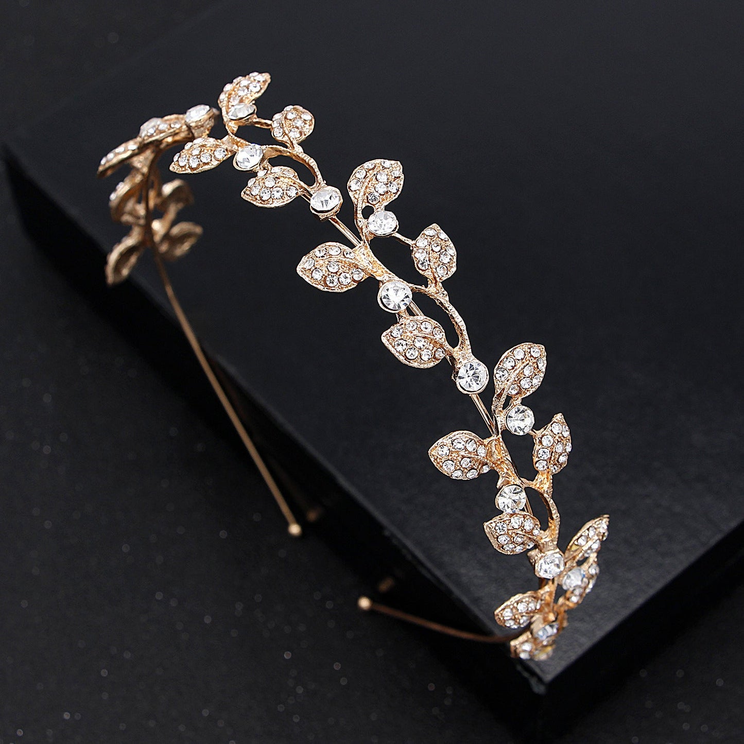 Bridal Headpiece with Rhinestones Elegant Crown Wedding Hair Accessory