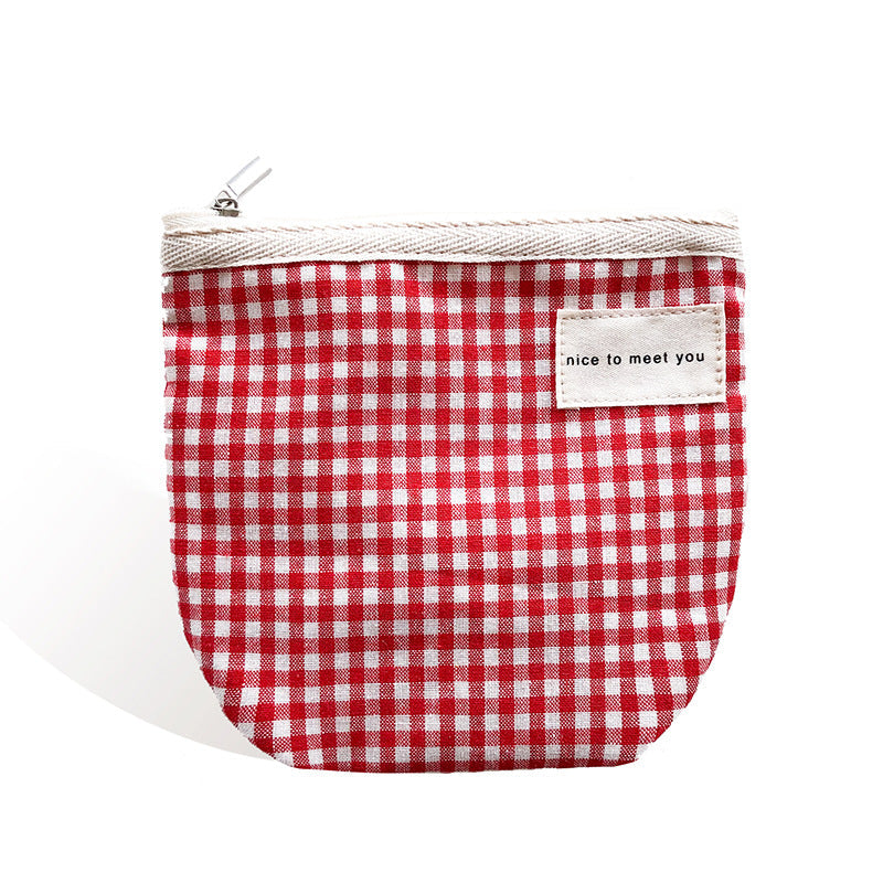 Canvas Portable Makeup Bag Stylish Storage Pouch