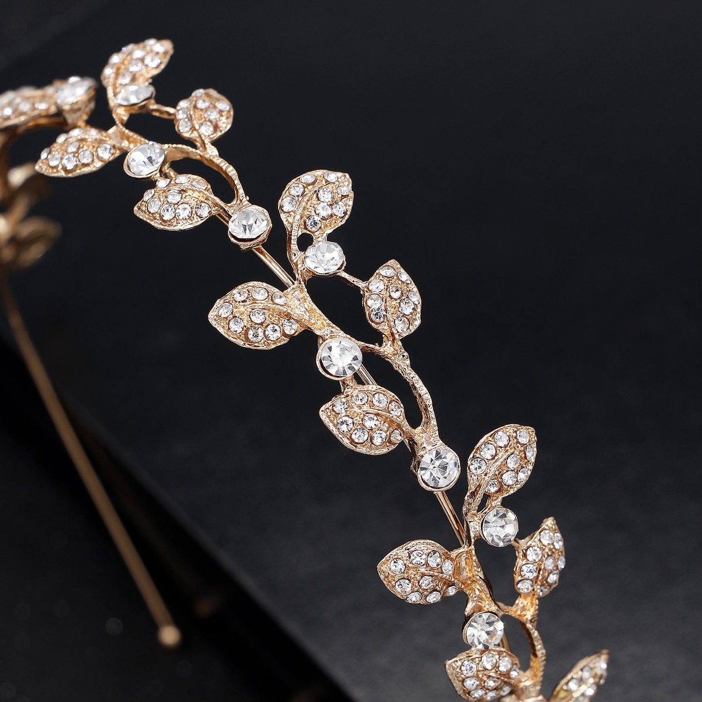 Bridal Headpiece with Rhinestones Elegant Crown Wedding Hair Accessory
