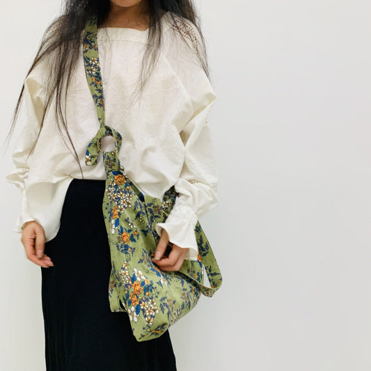 Floral Corduroy Vintage Tote Bag Stylish Crossbody Bag