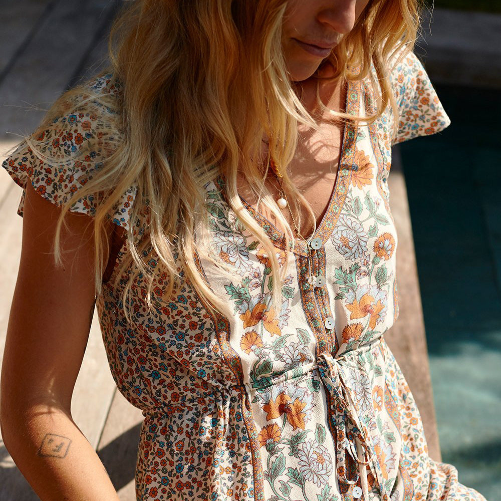 Tunics For Women'S Tunic  Beach New Summer Print Swimsuit Beach Dress