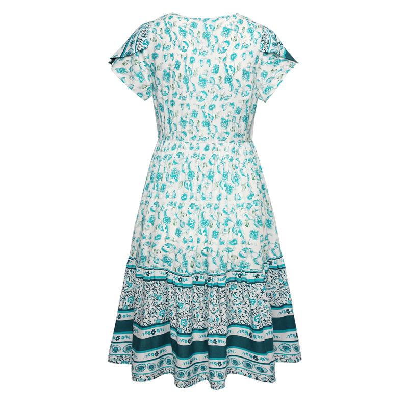 Spring And Summer Women'S Holiday Printed Skirt Bohemian Dress