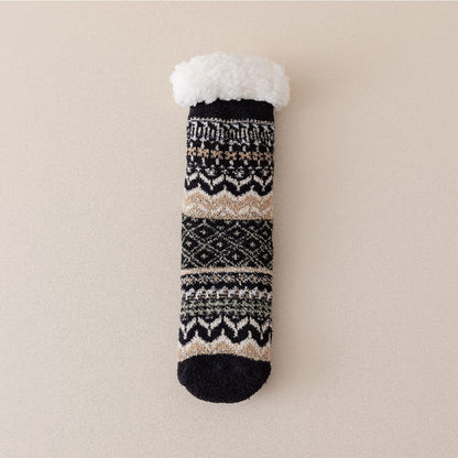 Rufia - Colorful Ethnic Pattern Towel Socks