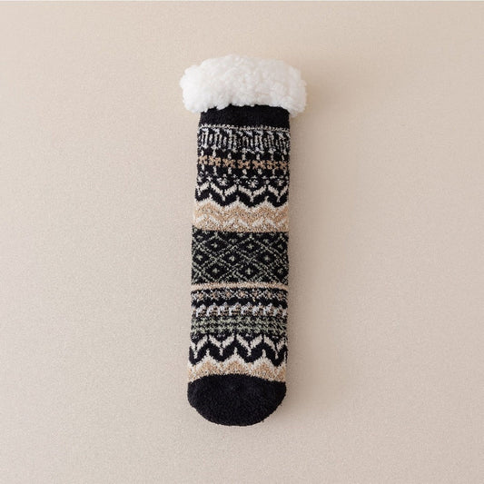 Rufia - Colorful Ethnic Pattern Towel Socks