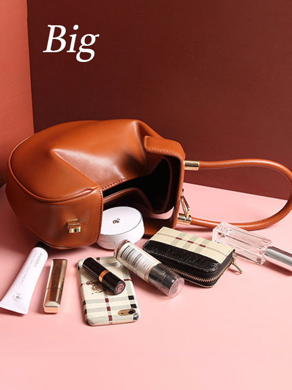 Retro Fashion Solid Color Three-Dimensional Handbags