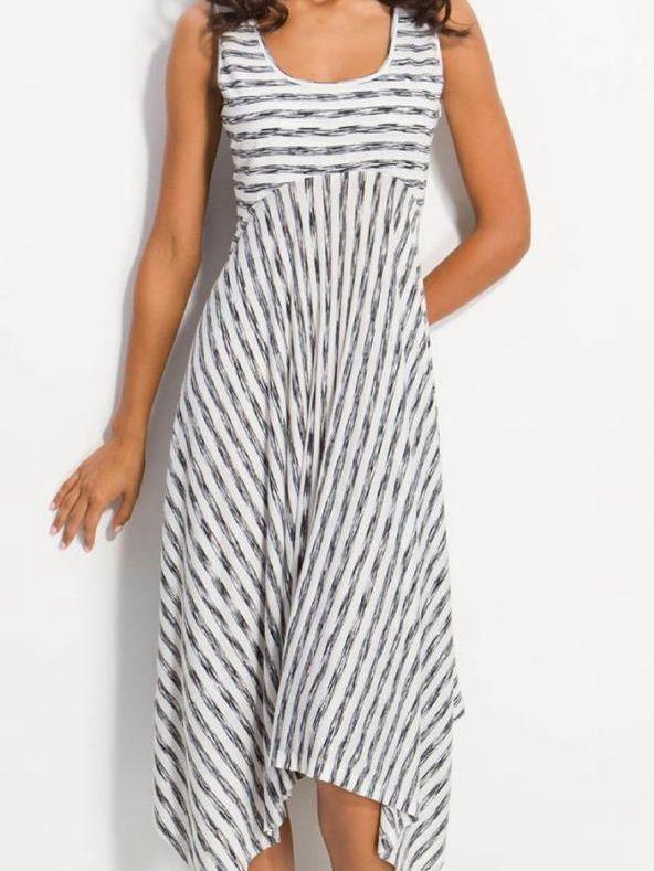 Striped Dress Sexy Size Fat Mm Dress