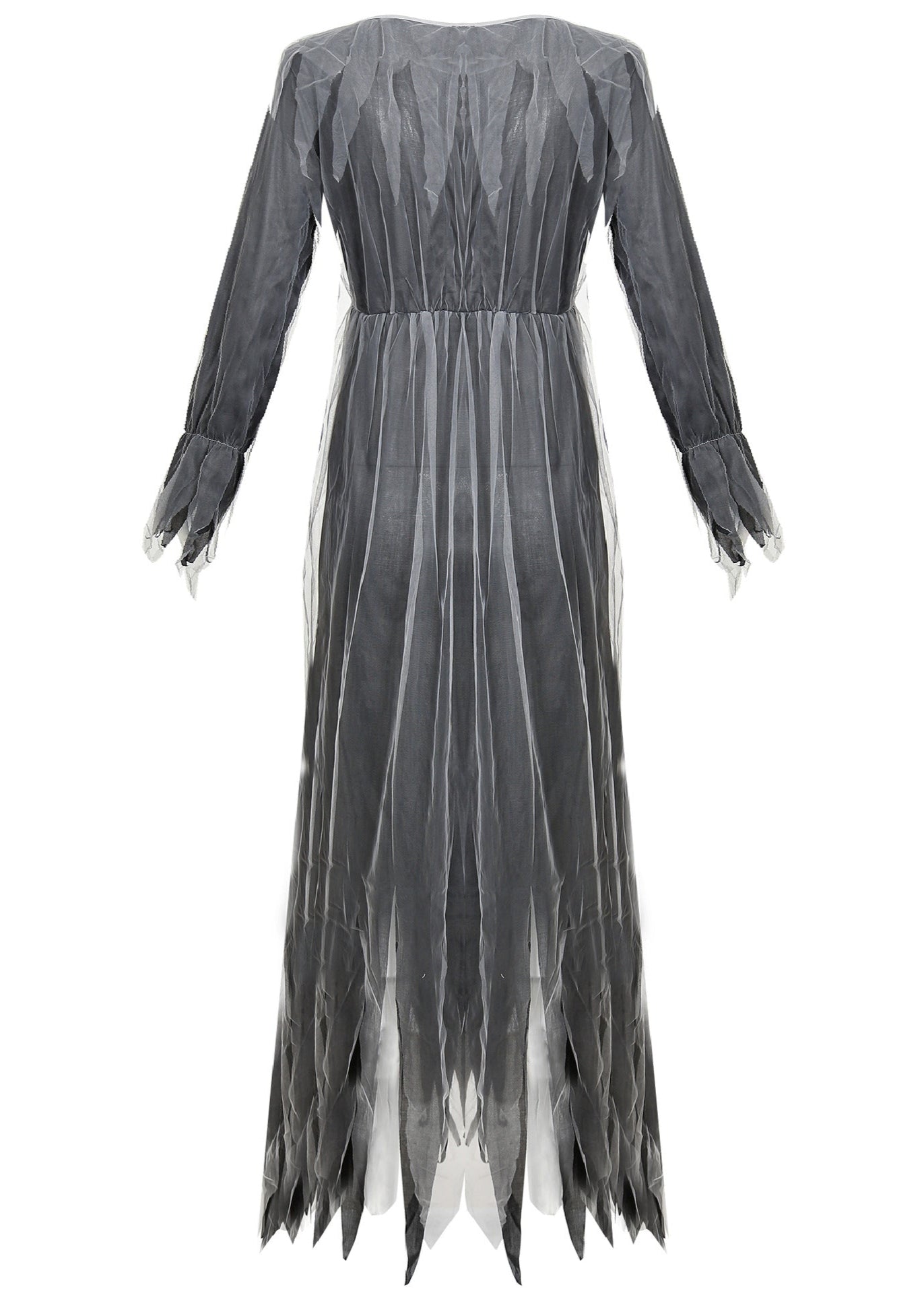 Haunted Wedding Dress Gray Sheer Fabric