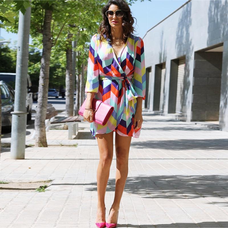 Women'S Holiday Loose Print Dress