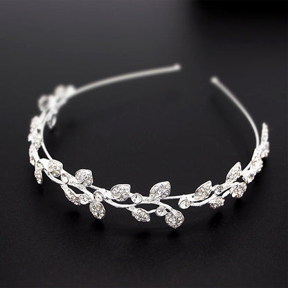 Bridal Headpiece with Rhinestones Elegant Crown Wedding Hair Accessory