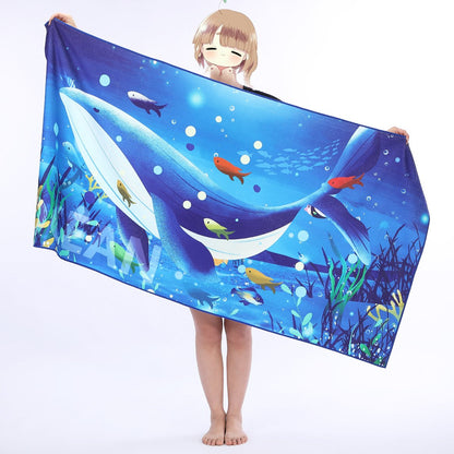 Printed Beach Towel Adult Printed Swimming Sweat Beach Seat Towel Bath Towel