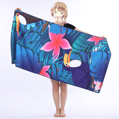 Printed Beach Towel Adult Printed Swimming Sweat Beach Seat Towel Bath Towel