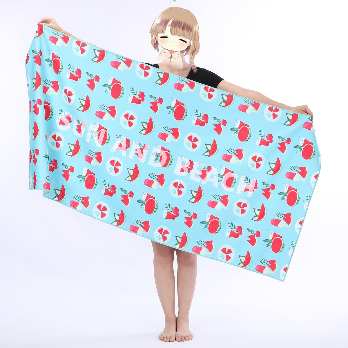 Printed Beach Towel Adult Printed Swimming Sweat Beach Seat Towel Bath Towel
