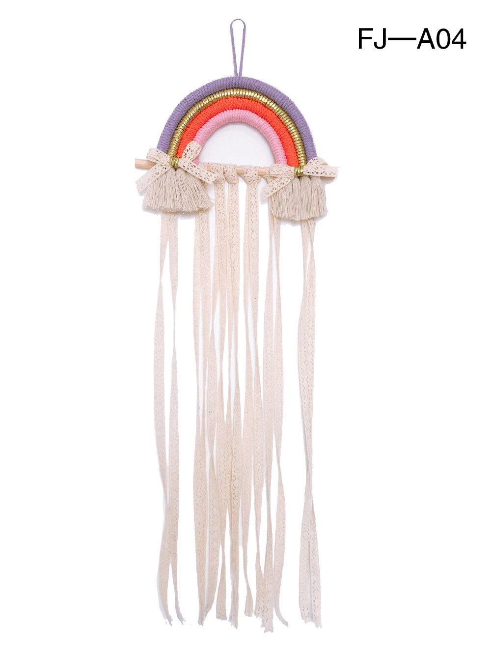 Woven Rainbow Children'S Hairpin Hair Accessories Storage Belt Wall-Mounted Headwear Finishing Belt Organizer