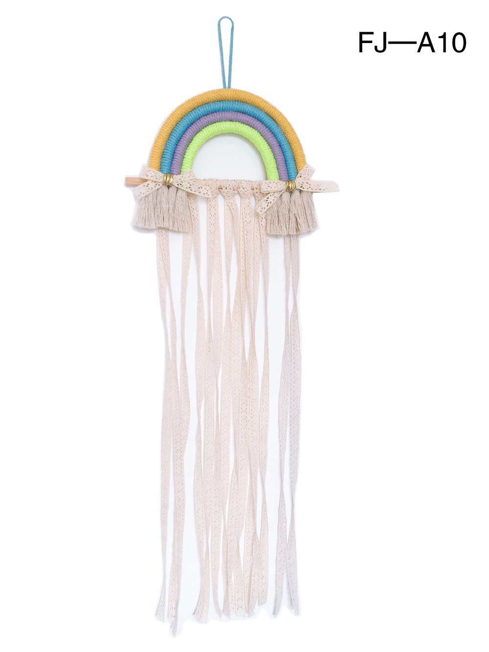 Woven Rainbow Children'S Hairpin Hair Accessories Storage Belt Wall-Mounted Headwear Finishing Belt Organizer