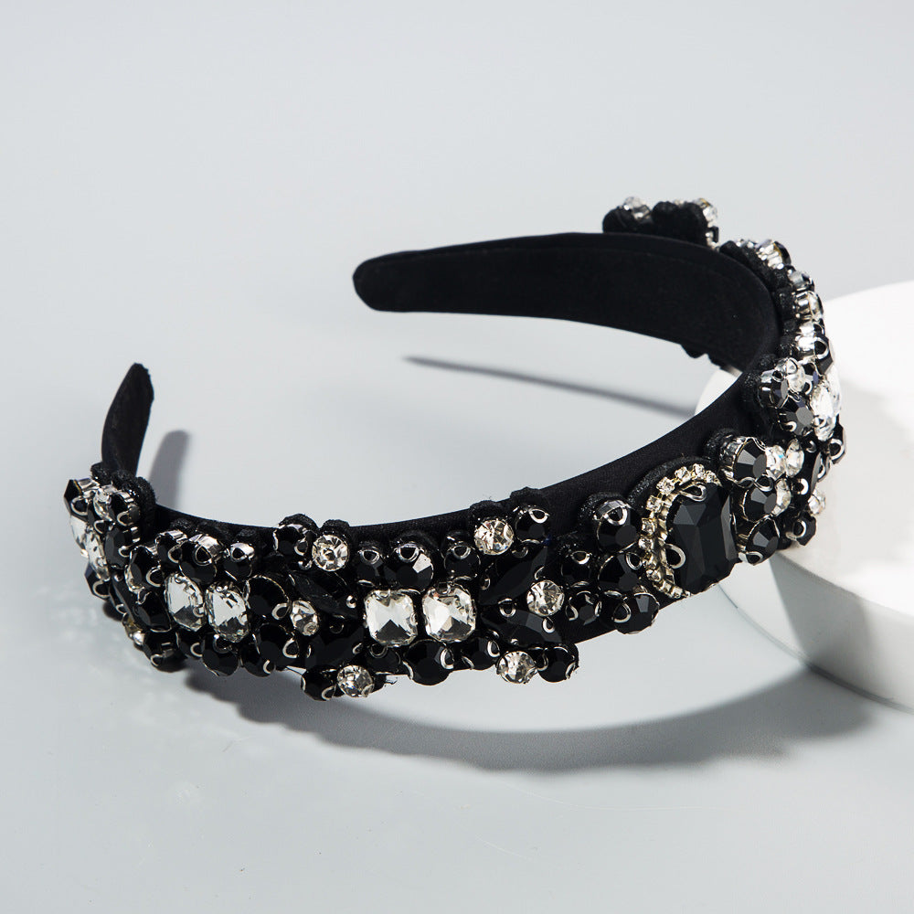 Baroque Style Rhinestone Headband Fashionable Hair Accessory