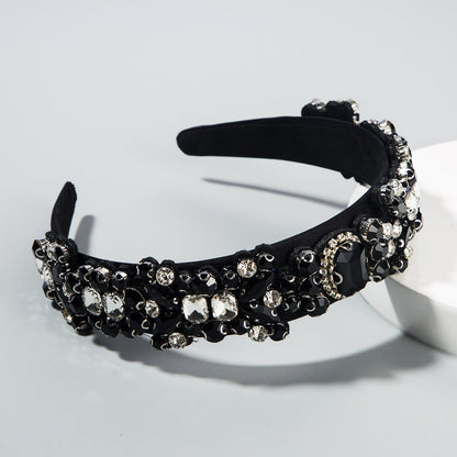 Baroque Style Rhinestone Headband Fashionable Hair Accessory