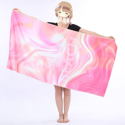 Printed Beach Towel Adult Printed Swimming Sweat Beach Seat Towel Bath Towel