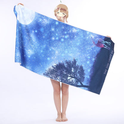 Printed Beach Towel Adult Printed Swimming Sweat Beach Seat Towel Bath Towel