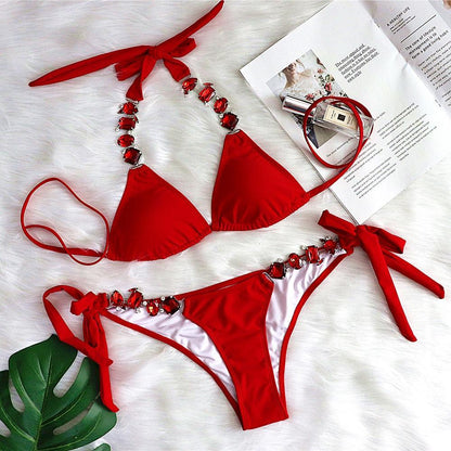 Sexy Bikini Split Diamond Swimsuit