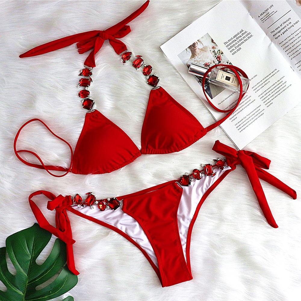 Sexy Bikini Split Diamond Swimsuit