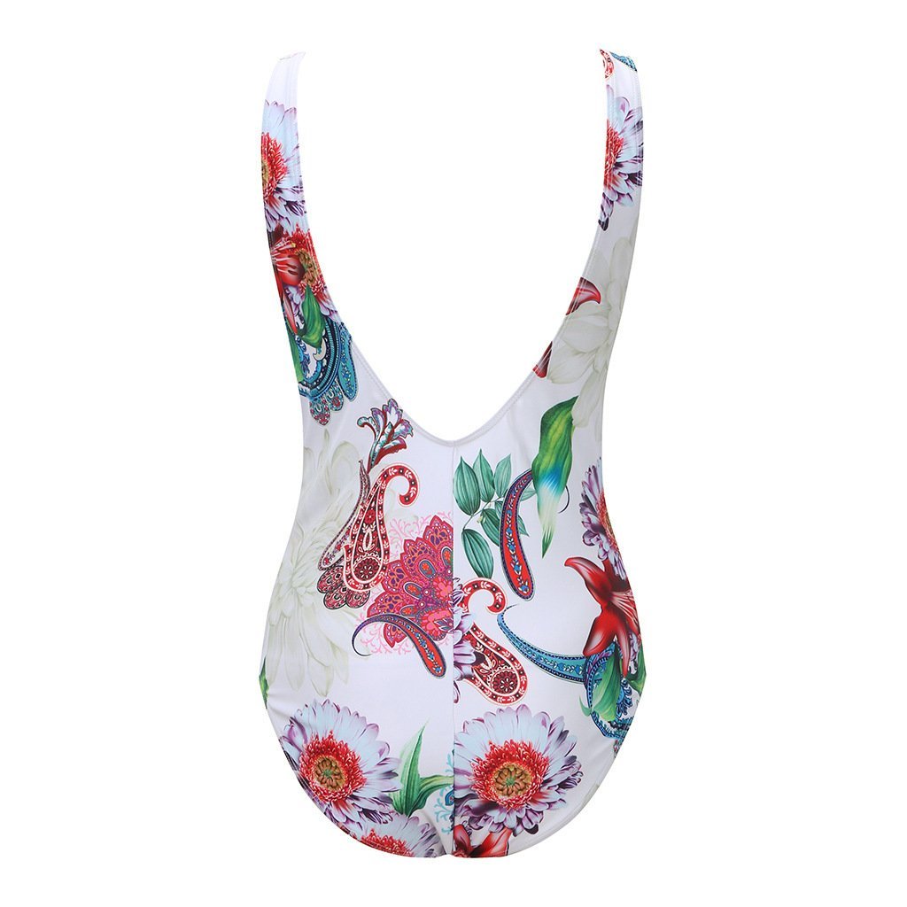 New Women'S One-Piece Wide-Strap Side Pull-Out Swimwear