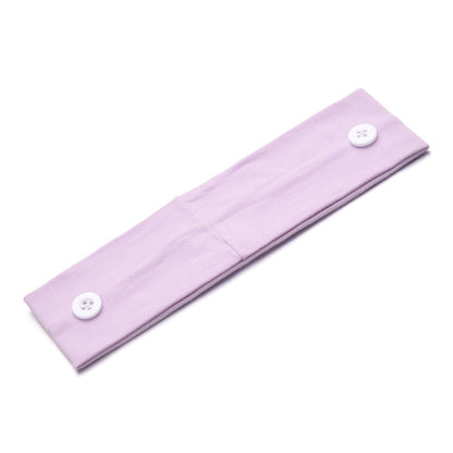 Solid Color Button Mask Hair Band Anti-Strangulation Cotton Elastic Yoga Fitness For Men And Women Sports Wash Hair Accessories Can Be Customized