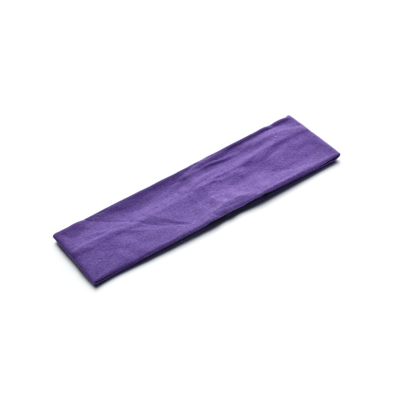 Solid Color Button Mask Hair Band Anti-Strangulation Cotton Elastic Yoga Fitness For Men And Women Sports Wash Hair Accessories Can Be Customized