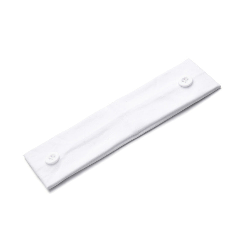 Solid Color Button Mask Hair Band Anti-Strangulation Cotton Elastic Yoga Fitness For Men And Women Sports Wash Hair Accessories Can Be Customized