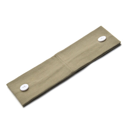 Solid Color Button Mask Hair Band Anti-Strangulation Cotton Elastic Yoga Fitness For Men And Women Sports Wash Hair Accessories Can Be Customized