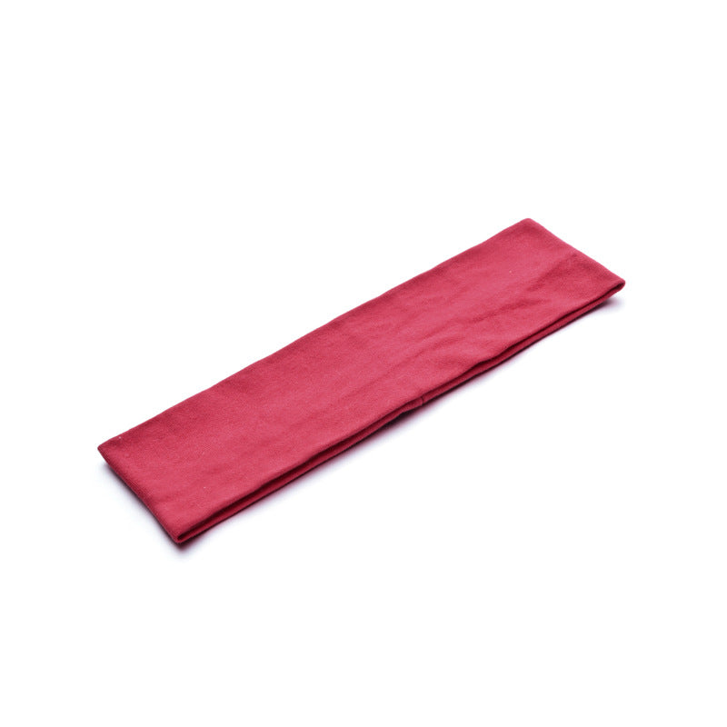 Solid Color Button Mask Hair Band Anti-Strangulation Cotton Elastic Yoga Fitness For Men And Women Sports Wash Hair Accessories Can Be Customized