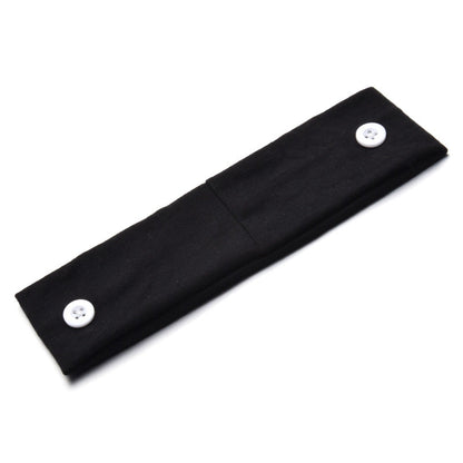 Solid Color Button Mask Hair Band Anti-Strangulation Cotton Elastic Yoga Fitness For Men And Women Sports Wash Hair Accessories Can Be Customized