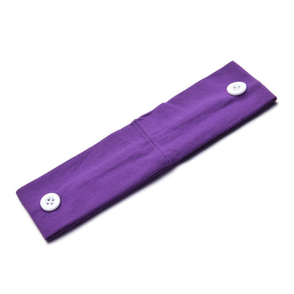 Solid Color Button Mask Hair Band Anti-Strangulation Cotton Elastic Yoga Fitness For Men And Women Sports Wash Hair Accessories Can Be Customized